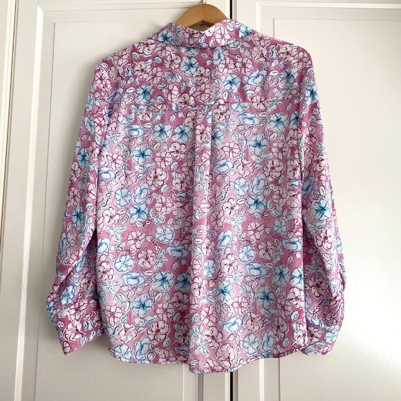 Zara Floral Satin Blouse - Picture 3 of 4